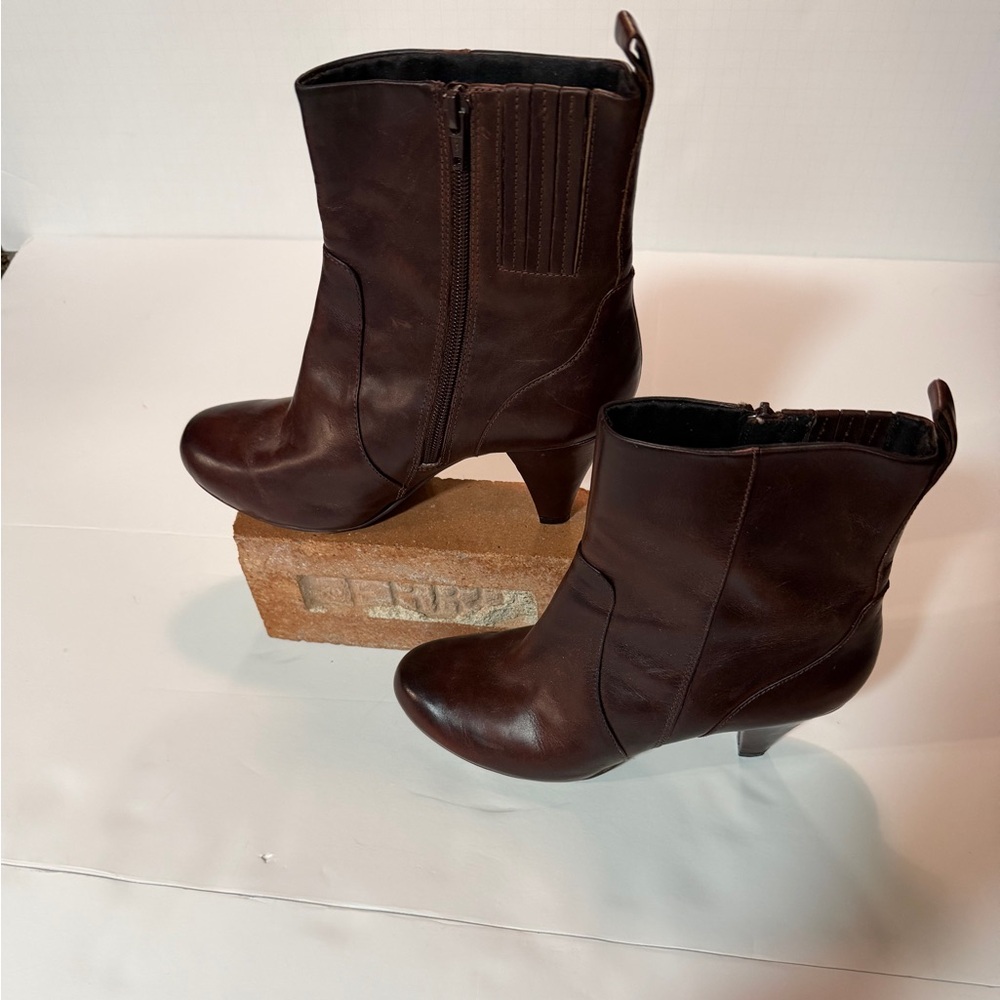 Clarks Dark Brown Heeled Boots